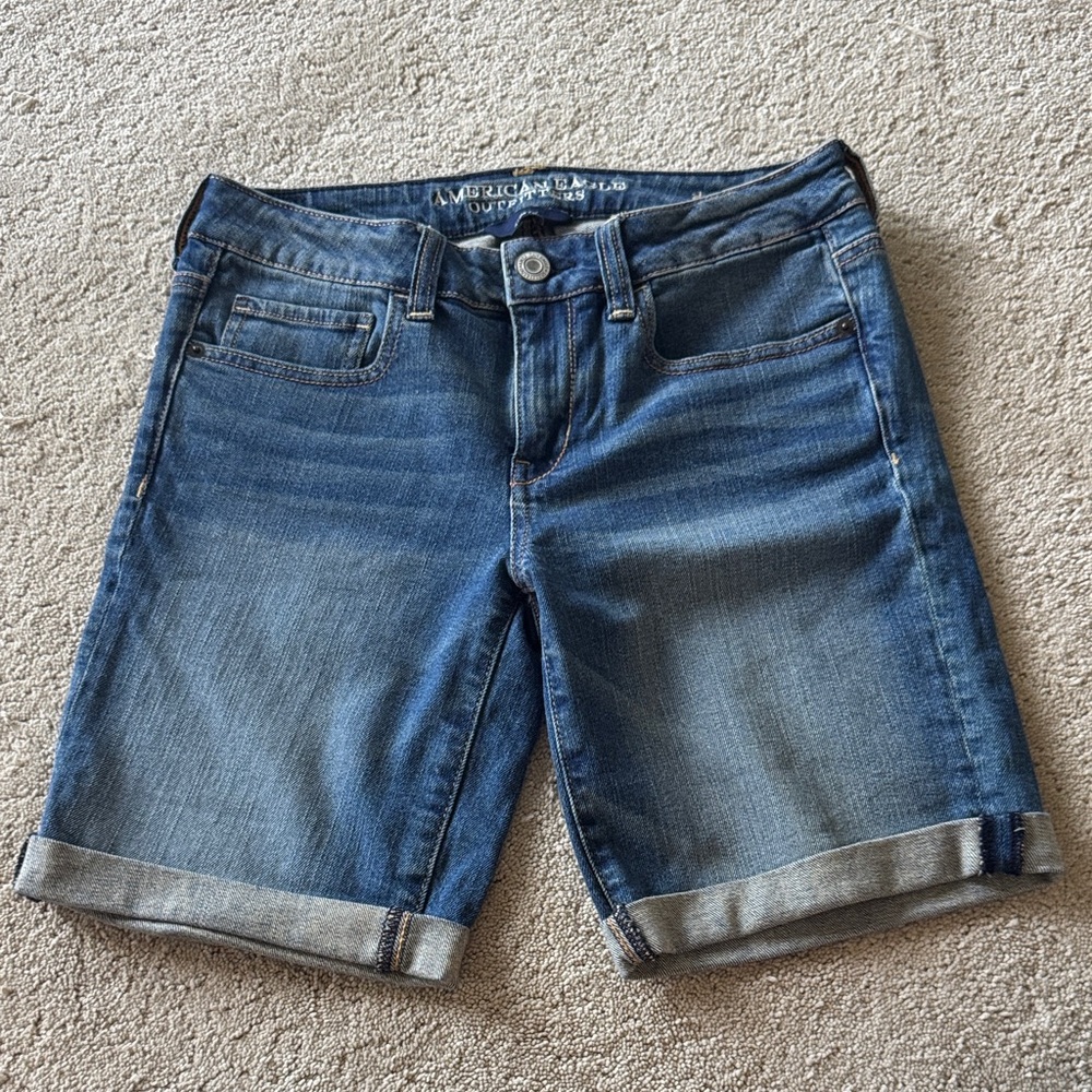 American Eagle Outfitters Dark Blue Jean Shorts
